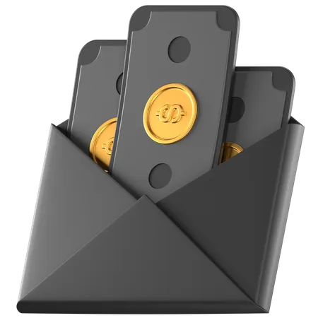 Gehaltsmail  3D Icon