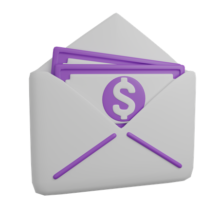 Gehaltsmail  3D Icon