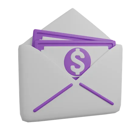 Gehaltsmail  3D Icon