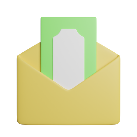 Gehaltsmail  3D Icon