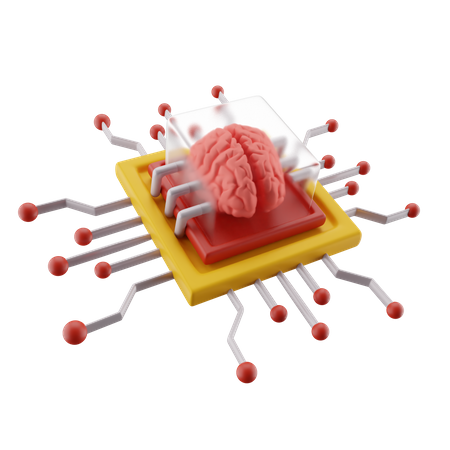 Gehirnchip  3D Icon