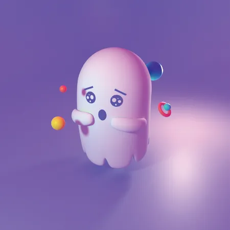 Geist mit Pool  3D Illustration