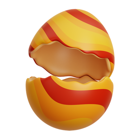 Geknackte dekorative Eierschale  3D Icon