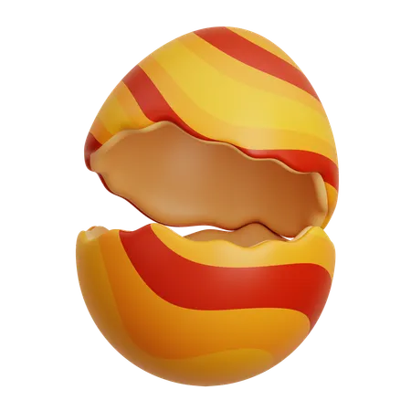 Geknackte dekorative Eierschale  3D Icon