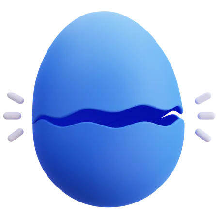 Gebrochenes Ei  3D Icon