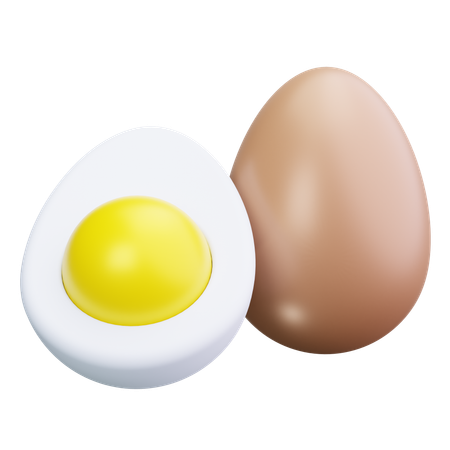 Gekochte Eier 3D Icon