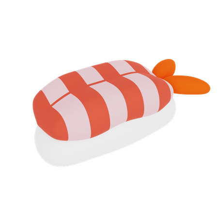 Gekochtes Garnelen-Sushi  3D Icon