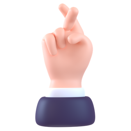 Gekreuzte Finger  3D Icon