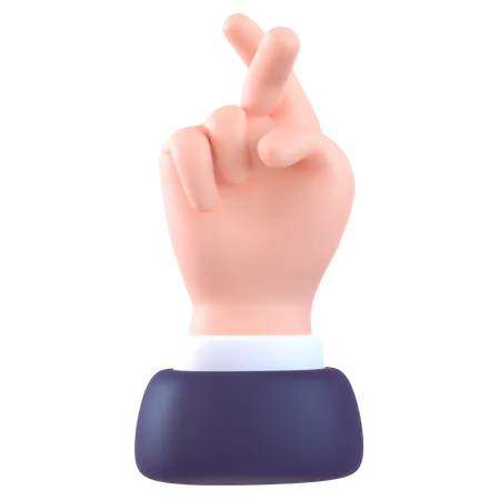 Gekreuzte Finger  3D Icon