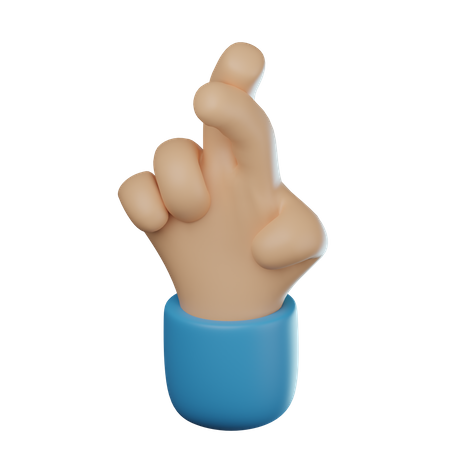 Geste mit gekreuzten Fingern  3D Icon