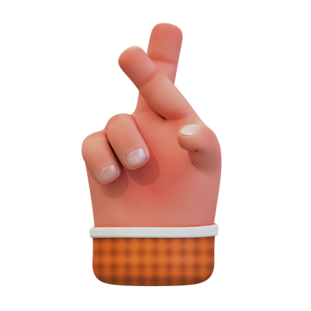 Geste mit gekreuzten Fingern  3D Icon