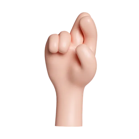 Geste mit gekreuzten Fingern  3D Icon