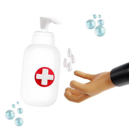 Gel hydroalcoolique  3D Icon