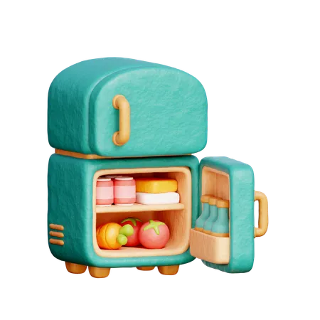 Geladeira  3D Icon