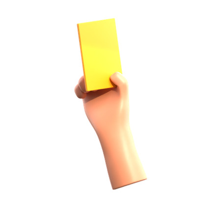 Gelbe Karte  3D Icon