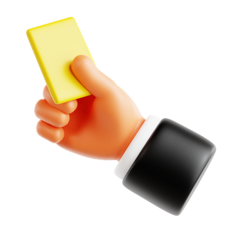 Gelbe Karte  3D Icon