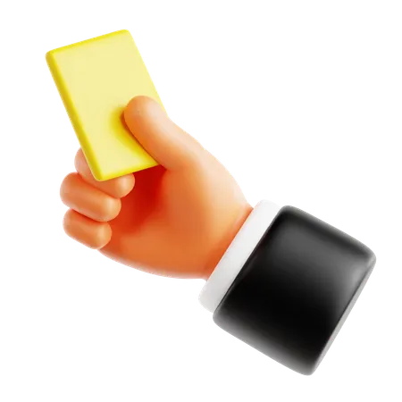 Gelbe Karte  3D Icon