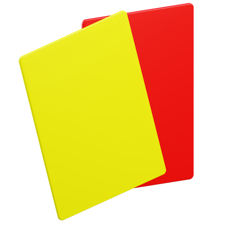 Gelbe und Rote Karten  3D Icon