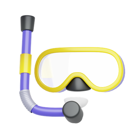 Gelbe Schutzbrille  3D Icon