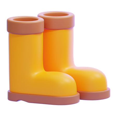 Gelbe Stiefel  3D Icon