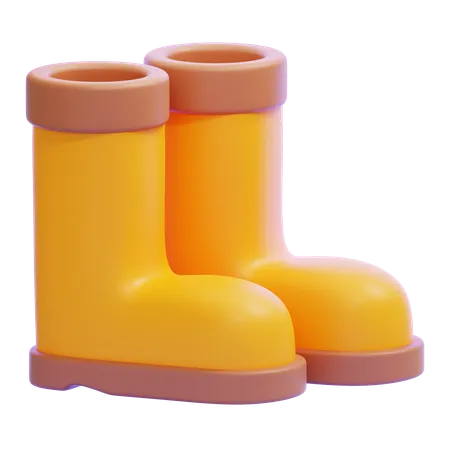 Gelbe Stiefel  3D Icon