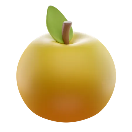 Gelber Apfel  3D Icon