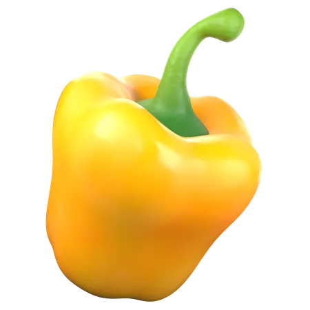 Gelbe Paprika  3D Icon