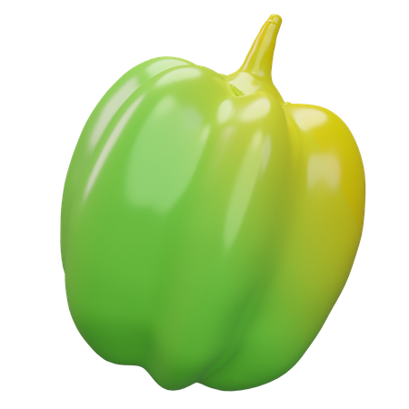 Gelbe Paprika  3D Icon