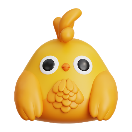 Gelbes Küken  3D Icon