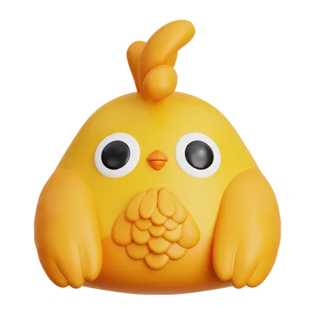 Gelbes Küken  3D Icon