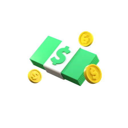 Geld  3D Illustration