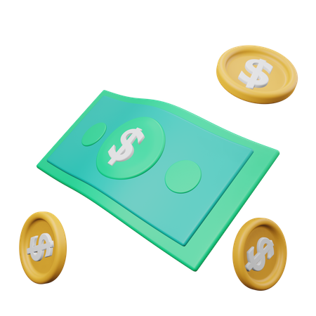 Geld  3D Illustration