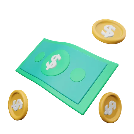 Geld  3D Illustration