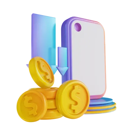 Geld abheben  3D Illustration