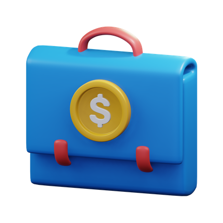 Geld Aktentasche  3D Icon