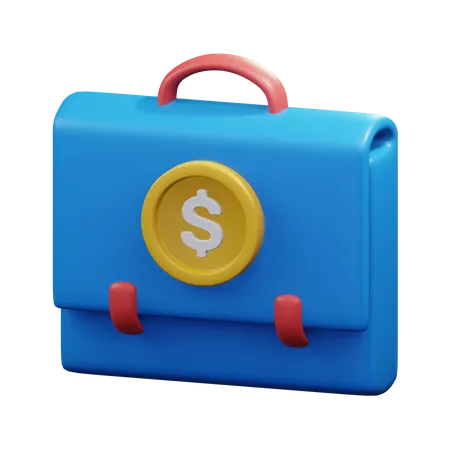 Geld Aktentasche  3D Icon