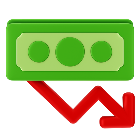 Geld runter  3D Icon