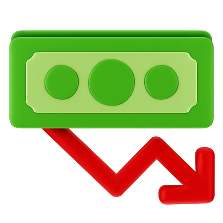 Geld runter  3D Icon