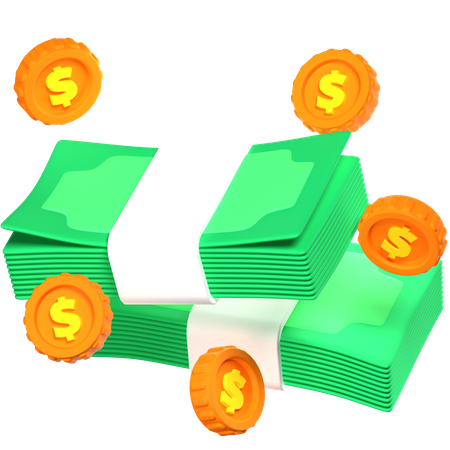 Geld Bargeld  3D Icon