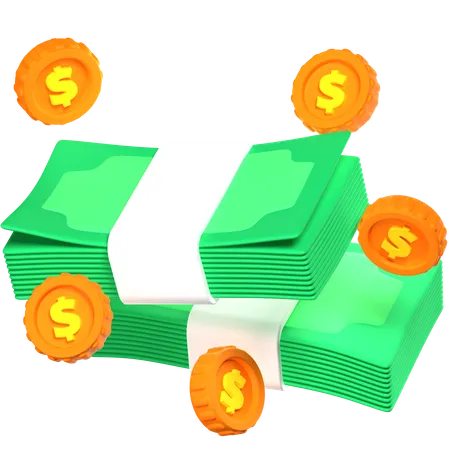 Geld Bargeld  3D Icon