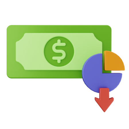 Gelddiagramm  3D Icon