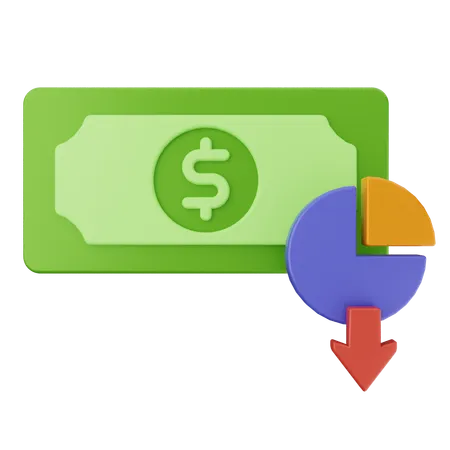 Gelddiagramm  3D Icon