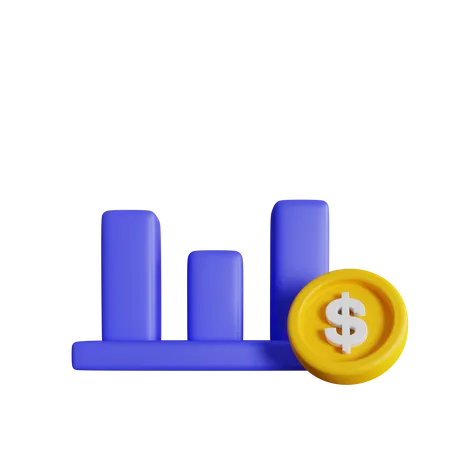 Gelddiagramm  3D Icon