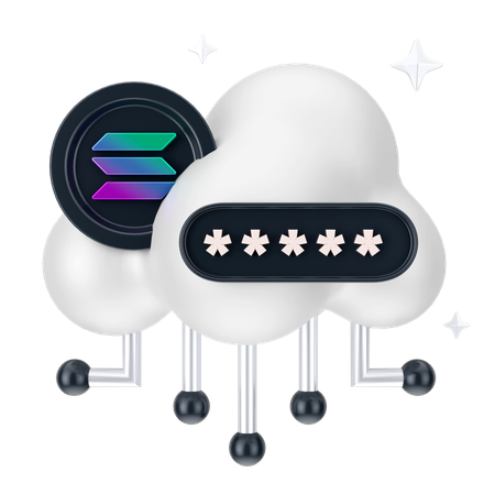 Geld Cloud Sicherheit  3D Icon