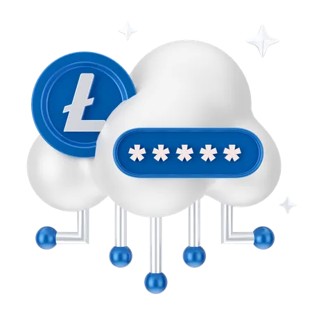 Geld Cloud Sicherheit  3D Icon