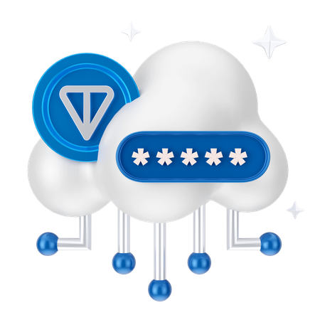 Geld Cloud Sicherheit  3D Icon