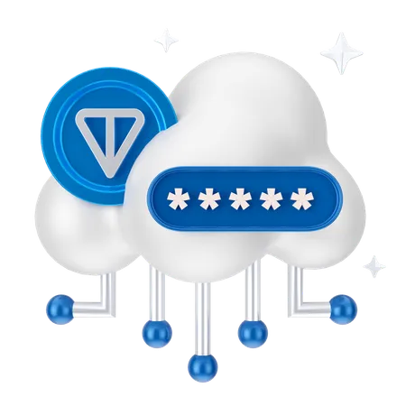 Geld Cloud Sicherheit  3D Icon