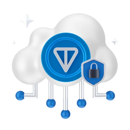 Geld Cloud Sicherheit  3D Icon