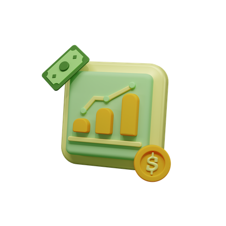 Gelddiagramm  3D Icon