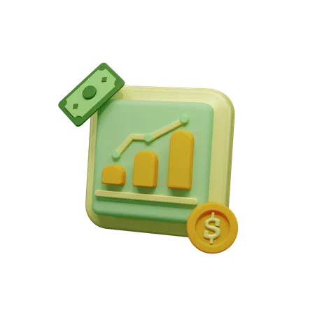 Gelddiagramm  3D Icon